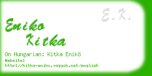 eniko kitka business card